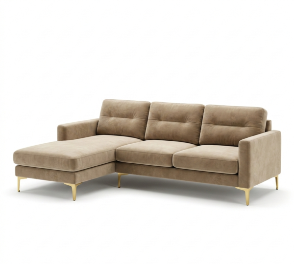 Velvet Horizon L-Shaped Sofa